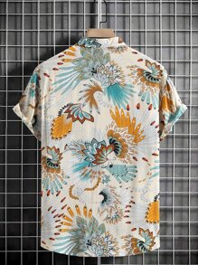 Manfinity Hypemode 男士滿版印花襯衫不帶T恤 - 彩色 - 查看 2