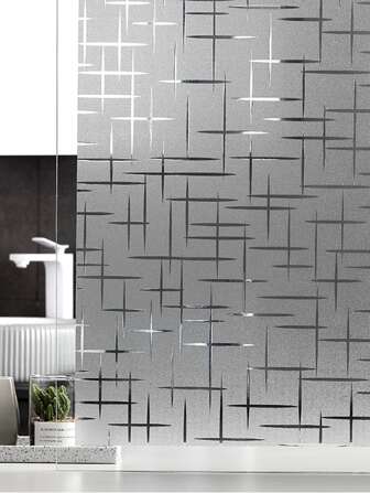 1入組幾何樣式防水玻璃貼紙