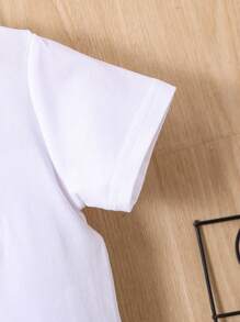 Bộ áo thun và quần đùi in chữ và gấu thường ngày mùa hè cho bé trai - Nhiều màu - Xem 5