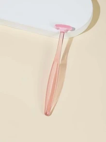 1pc Silicone Tongue Coating Cleaner - Pink - View 1