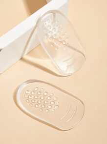 Miếng đệm gót chân bằng silicon Plantar Chèn, 2 miếng đệm bảo vệ gót chân rõ ràng, đệm gót chân bằng gel Hỗ trợ hấp thụ sốc cho nam và nữ - Trong sáng - Xem 2