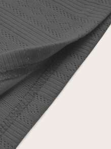 ROMWE Contrast Lace Tank Top - Dark Grey - View 4