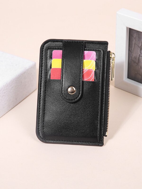 Minimalist Daily Business Multiple Card Slot Side Zipper Coin Purse For Men Money Wallet Mini Wallet Purse Wallet Card Wallet