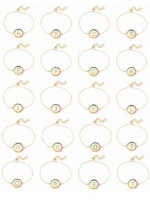 1 cái Vòng tay trang trí hình chữ cái và hình tròn - Vàng - Xem 5