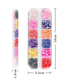 1盒復活節彩蛋兔子設計聚合物粘土片史萊姆復活節美甲裝飾軟陶亮片復活節美甲配件 - 彩色 - 查看 3