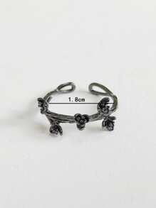 vòng bít thiết kế hoa - màu đen - Xem 3