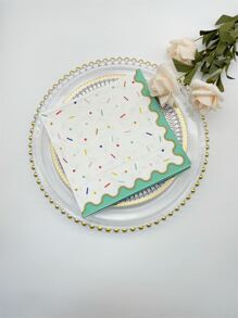 10 piezas de color metálico con patrón de lunares Servilleta desechable , de colores Servilleta de papel para fiesta - Multicolor - Ver 1