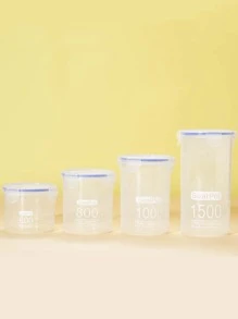 1pc Clear Pet Food Storage Container, Kitchen Storage Box Sealed Food Preservation Plastic Preservation - Clear - View 3