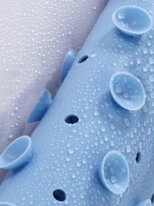 1 Bàn chải tắm bằng silicon, Bàn chải cơ thể đa năng màu xanh trơn cho phòng tắm - Màu xanh lam - Xem 6