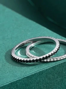 Đá Cubic Zirconia Trang Trí Ban Nhạc Cưới Cho Nữ Cưới Cô Dâu Trang Sức Mỹ - Bạc - Xem 3