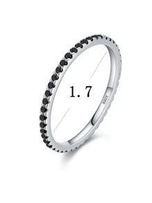 Đá Cubic Zirconia Trang Trí Ban Nhạc Cưới Cho Nữ Cưới Cô Dâu Trang Sức Mỹ - Bạc - Xem 4