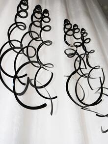 6入組/套塑膠派對螺旋黑色掛飾適用於生日婚禮家庭派對 - 黑色 - 查看 2