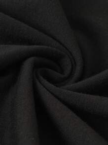 SHEIN 小男童標語圖案T恤 - 黑色 - 查看 4