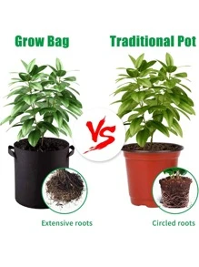 Garden Planting Bag, Tree Planting Bag - Black - View 4