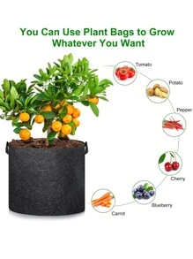 Garden Planting Bag, Tree Planting Bag - Black - View 3