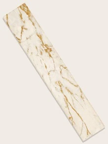 1pc Polyester Table Runner, Nordic Marble Pattern Kitchen Table Runner For Dining Table - Multicolor - View 2