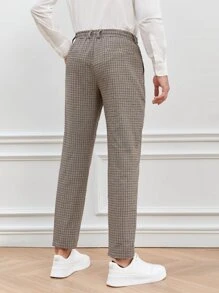 GENTILAND Men Plaid Drawstring Waist Pants - Multicolor - View 6
