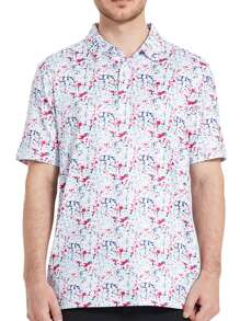 NITAGUT 男士滿版筆刷圖案POLO衫 - 彩色 - 查看 3