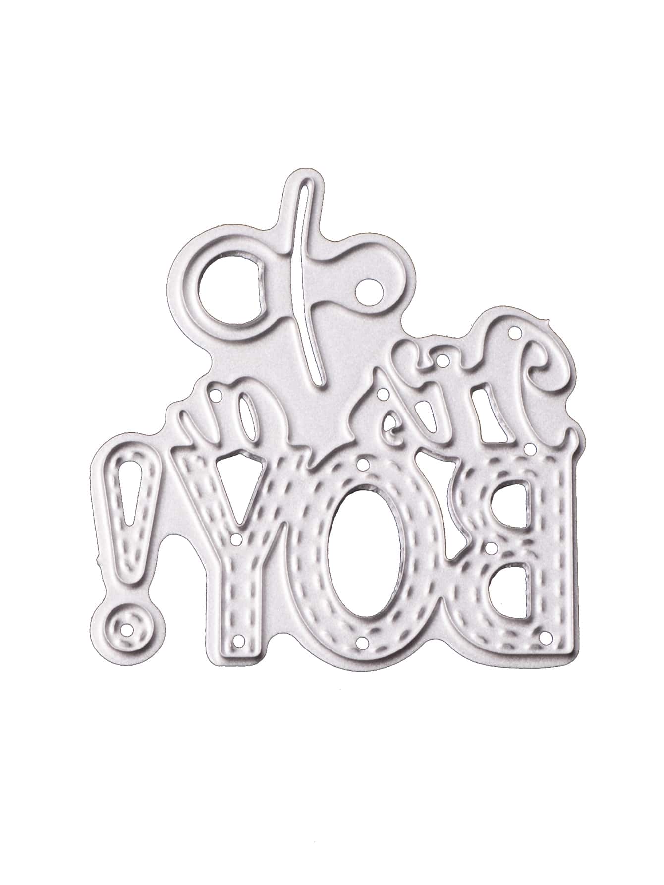1 Chữ Cái Hình Cắt Chết, Bạc Hadfield Thép Khắc Stencil, Cho DIY - Bạc - Xem 1