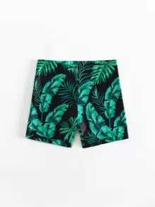 Boys Tropical Print Swim Shorts - Multicolor - View 2