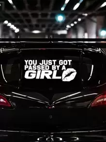 1入組標語圖案汽車貼紙 - 白色 - 查看 1