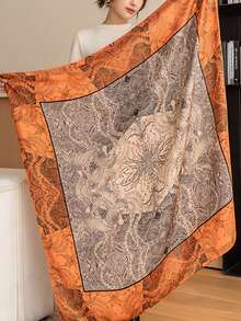 Floral Print Bandana - Orange - View 2