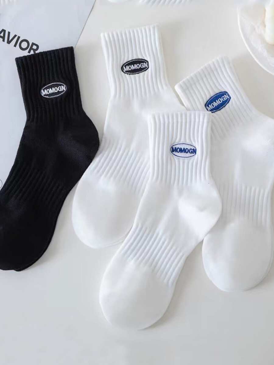 4 đôi tất thêu chữ cho nam - Nhiều màu - Xem 1