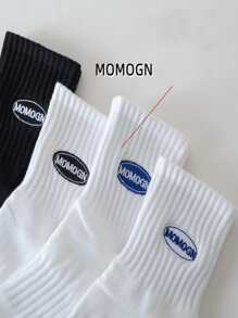 4 đôi tất thêu chữ cho nam - Nhiều màu - Xem 2