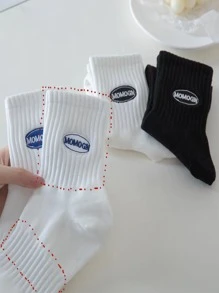 4 đôi tất thêu chữ cho nam - Nhiều màu - Xem 7