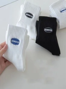 4 đôi tất thêu chữ cho nam - Nhiều màu - Xem 8