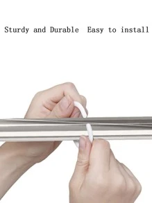 1pc Leaf Pattern Shower Curtain, Cartoon Polyester Waterproof Shower Curtain For Bathroom - Multicolor - View 5