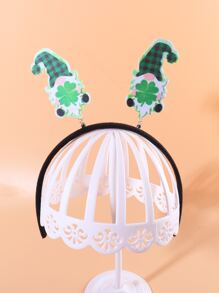 1pc St. Patrick's Day Polyester Party Headband, Cute Gnome Decor Headband For St. Patrick's Day - Multicolor - View 4
