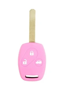 Vỏ chìa khóa ô tô bằng silicon Tương thích với Honda, Vỏ chìa khóa Fob - Hồng - Xem 1