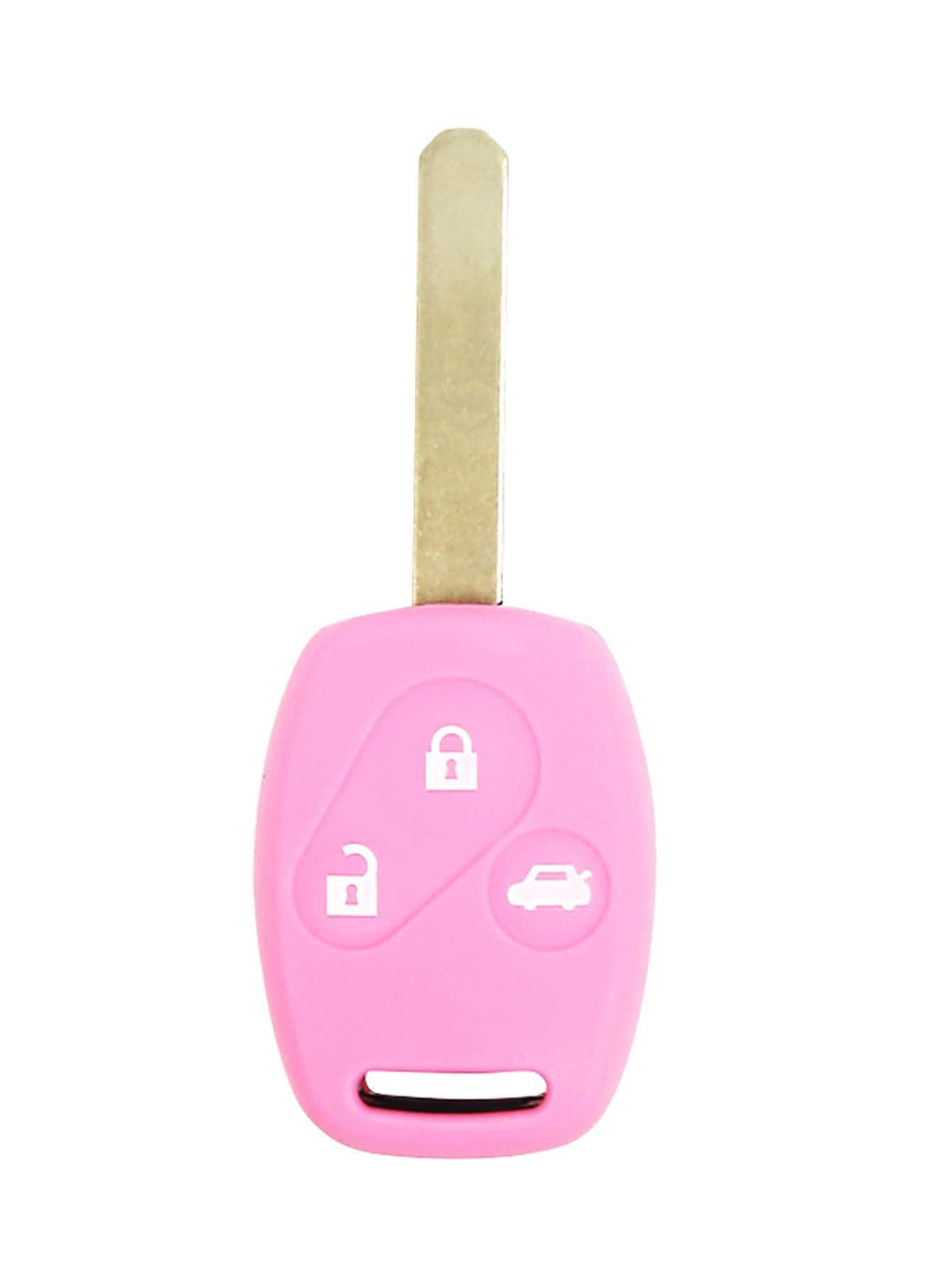 Vỏ chìa khóa ô tô bằng silicon Tương thích với Honda, Vỏ chìa khóa Fob - Hồng - Xem 1