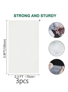 3pcs/set Clear Plant Protection Bag, Polyamide Frost Protection Bag For Garden - White - View 3