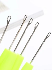 1入組雙色鉤針用於縫紉簡單塑料鉤針