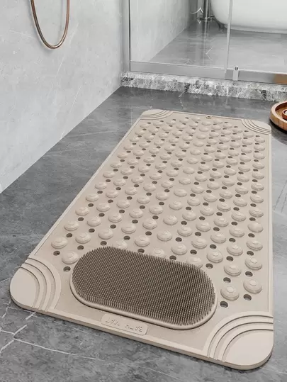 1 件 PVC 防滑淋浴垫（带按摩刷），浴室淋浴踏板贴纸，适用于浴室家居浴室装饰夏季返校