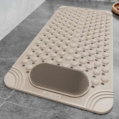 1 件 PVC 防滑淋浴垫（带按摩刷），浴室淋浴踏板贴纸，适用于浴室家居浴室装饰夏季返校