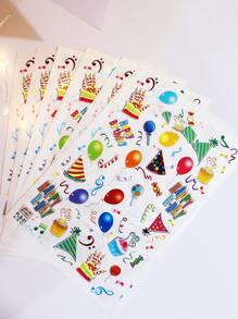 10 Cái/bộ Túi Quà Bằng Nhựa, Bóng & Mẫu Bánh Túi Gói Quà Dùng Một Lần Cho Bữa Tiệc - trắng - Xem 2