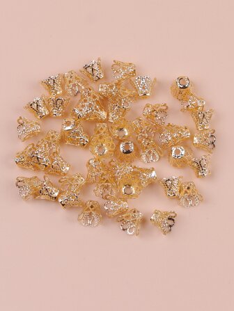50入組/套金屬鏤空DIY首飾配件