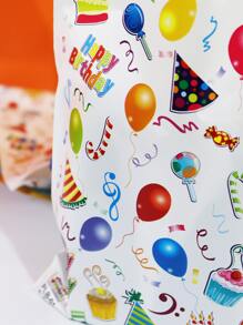 10 Cái/bộ Túi Quà Bằng Nhựa, Bóng & Mẫu Bánh Túi Gói Quà Dùng Một Lần Cho Bữa Tiệc - trắng - Xem 6