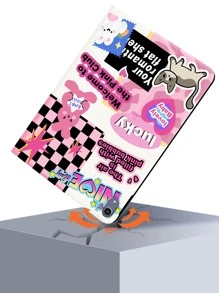 Funda compatible con iPad con estampado de slogan - Multicolor - Ver 2