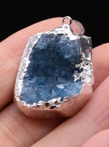 Colgante DIY piedra - Azul - Ver 3