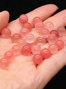 10 piezas/set Accesorio de joya DIY cuenta sin Agujero - Rojo - Ver 2