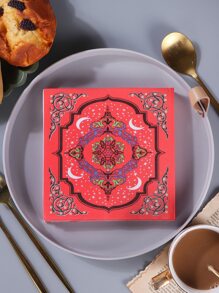 20 chiếc khăn giấy dùng một lần, mẫu hoa hiện đại Khăn ăn dùng một lần cho gia đình - Nhiều màu - Xem 1