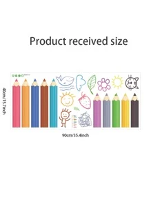1 件 PVC 墙贴，卡通可爱草莓和花卉图案墙贴，适用于家庭、贴纸、墙贴、乙烯基贴花，用于家庭装饰、春季装饰品让您的家焕然一新、Rama 装饰贴纸礼物生日毕业 - 彩色 - 查看 2