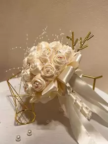 1 Đế Bó Hoa PC, Đế Bó Hoa Cô Dâu Hình Micro Cho Bữa Tiệc - trắng - Xem 2