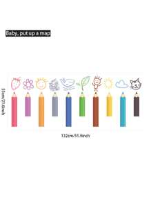 1 件 PVC 墙贴，卡通可爱草莓和花卉图案墙贴，适用于家庭、贴纸、墙贴、乙烯基贴花，用于家庭装饰、春季装饰品让您的家焕然一新、Rama 装饰贴纸礼物生日毕业 - 彩色 - 查看 3