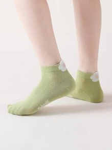 5pairs Toddler Girls Floral Pattern Ankle Socks - Multicolor - View 2