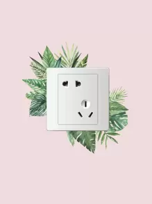 1 件 PVC 开关插座墙贴，现代热带图案开关贴家居装饰，贴纸，墙贴花，乙烯基贴花家居装饰，春季装饰品让您的家焕然一新，节日装饰贴纸礼物生日毕业 - 彩色 - 查看 2
